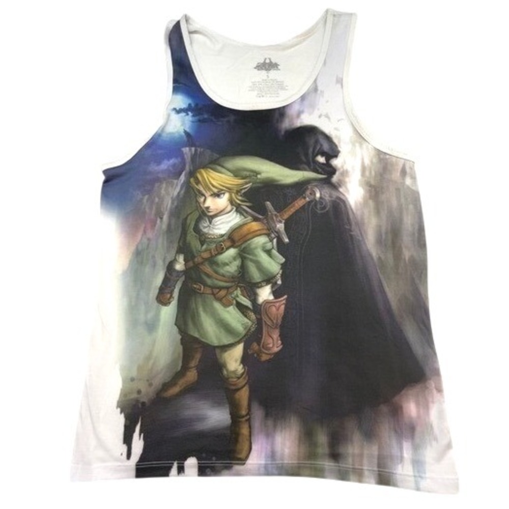 Zelda Twilight‎ Princess Link Shadow Link Mens Tank Top Size S Nintendo 2014